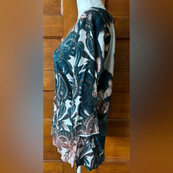 Chico’s Multicolor Paisley Women's Sweater - Picture 3 of 7